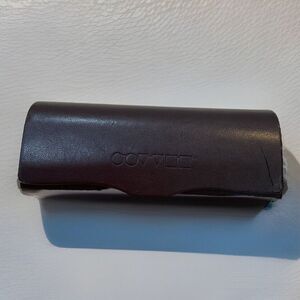 Oliver Peoples Eyeglasses Case Semi-Hard Brown Flip Top Made In Italy